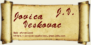 Jovica Veškovac vizit kartica
